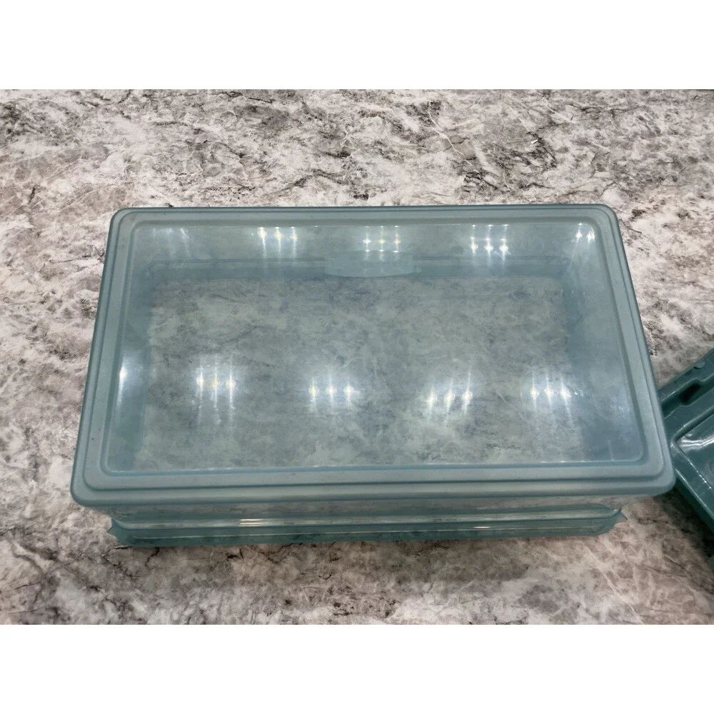 Vintage Rubbermaid  Hi Top Storage Box green  Container Plastic